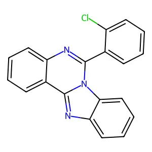 6-(2-Chlorophenyl)benzo[4,5]imidazo[1,2-c]-quinazoline structure