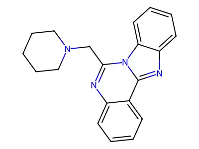 6-(Piperidin-1-ylmethyl)benzimidazolo[1,2-c]quinazoline structure