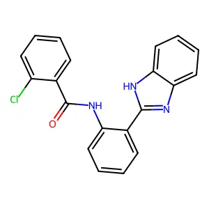 N-[2-(1H-1,3-benzodiazol-2-yl)phenyl]-2-chlorobenzamide structure