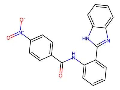 N-[2-(1H-benzimidazol-2-yl)phenyl]-4-nitrobenzamide structure