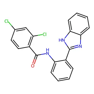 N-[2-(1H-benzimidazol-2-yl)phenyl]-2,4-dichlorobenzamide structure