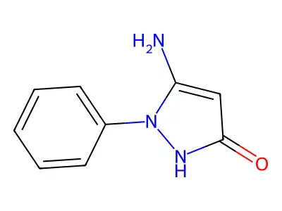 5-amino-1-phenyl-1H-pyrazol-3-ol structure