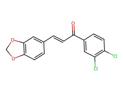 3-(1,3-Benzodioxol-5-yl)-1-(3,4-dichlorophenyl)prop-2-en-1-one structure