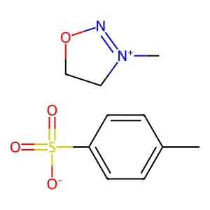 1,2,3-Oxadiazolium, 4,5-dihydro-3-methyl-, salt with 4-methylbenzenesulfonic acid (1:1) structure