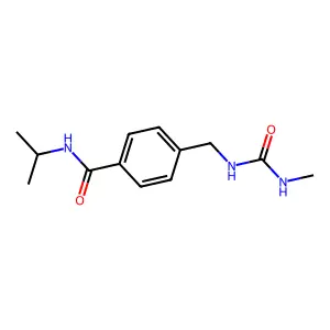 4-{[(Methylcarbamoyl)amino]methyl}-N-(propan-2-yl)benzamide structure