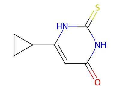 Uracil, 6-cyclopropyl-2-thio- structure