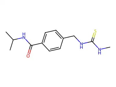 4-{[(Methylcarbamothioyl)amino]methyl}-N-(propan-2-yl)benzamide structure