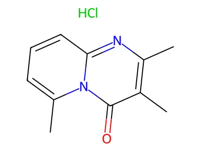 4H-Pyrido(1,2-a)pyrimidin-4-one, 2,3,6-trimethyl-, monohydrochloride structure
