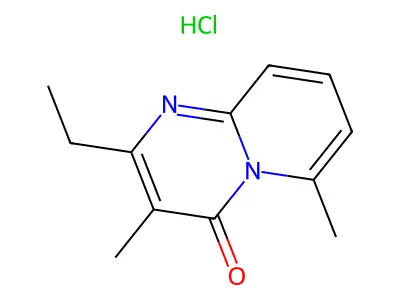 4H-Pyrido(1,2-a)pyrimidin-4-one, 3,6-dimethyl-2-ethyl-, monohydrochloride structure