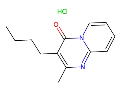 4H-Pyrido(1,2-a)pyrimidin-4-one, 3-butyl-2-methyl-, monohydrochloride structure