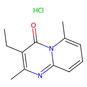 4H-Pyrido(1,2-a)pyrimidin-4-one, 2,6-dimethyl-3-ethyl-, monohydrochloride structure
