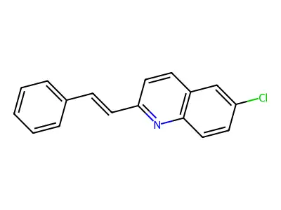 6-Chloro-2-(2-phenylethenyl)quinoline structure