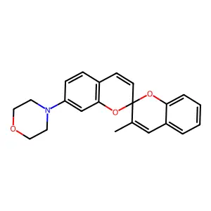 4-(3'-methyl-2,2'-spirobi[2H-1-benzopyran]-7-yl)morpholine structure