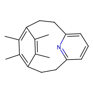 16-Azatricyclo(9.2.2.14,8)hexadeca-4,6,8(16),11,13,14-hexaene, 12,13,14,15-tetramethyl- structure