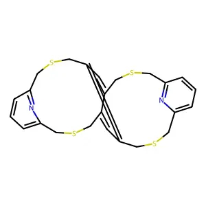 2,6,10,14-tetrathia-8(1,4,2,5)-benzena-4,12(2,6)-dipyridina- structure