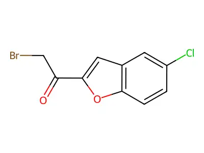 2-Bromo-1-(5-chloro-1-benzofuran-2-yl)ethan-1-one structure
