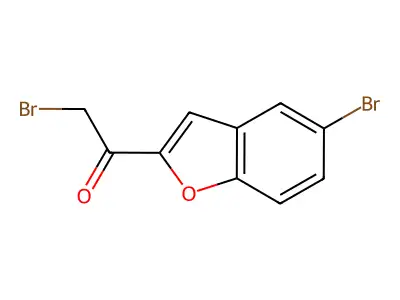 2-Bromo-1-(5-bromo-1-benzofuran-2-yl)ethan-1-one structure