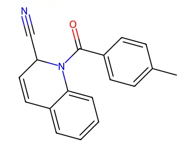 1-(4-methylbenzoyl)-2H-quinoline-2-carbonitrile structure