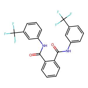 1,2-Benzenedicarboxamide, N,N'-bis[3-(trifluoromethyl)phenyl]- structure