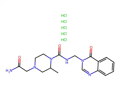 1-(3,4-Dihydro-4-oxo-3-quinazolinylmethyl)-3-(4-methyl-1-piperazinylacetyl)urea 5HCl structure