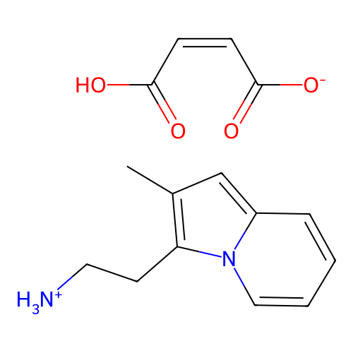 3-Indolizineethanamine, 2-methyl-, (Z)-2-butenedioate (1:1) structure