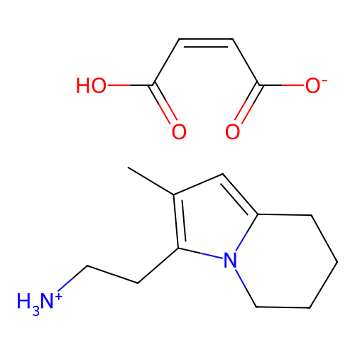 3-Indolizineethanamine, 5,6,7,8-tetrahydro-2-methyl-, (Z)-2-butenedioate (1:1) structure