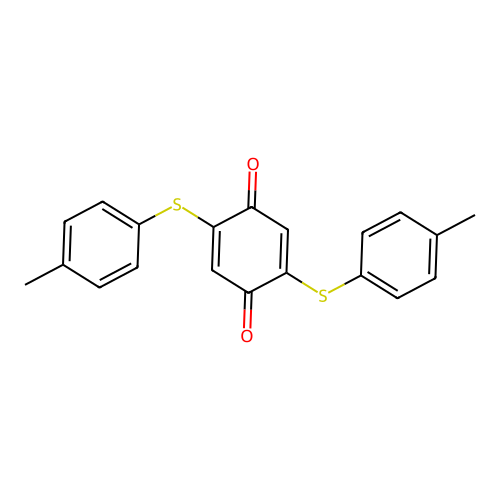 2,5-Bis[(4-methylphenyl)sulfanyl]cyclohexa-2,5-diene-1,4-dione structure