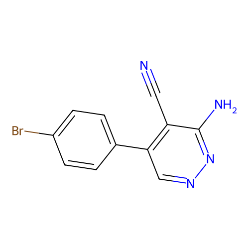 3-Amino-5-(4-bromophenyl)-4-pyridazinecarbonitrile structure