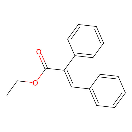 Ethyl 2,3-diphenylacrylate structure
