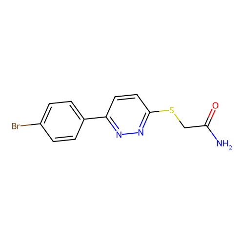 2-[6-(4-Bromophenyl)pyridazin-3-yl]sulfanylacetamide structure