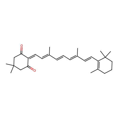 Retinylidene dimedone structure