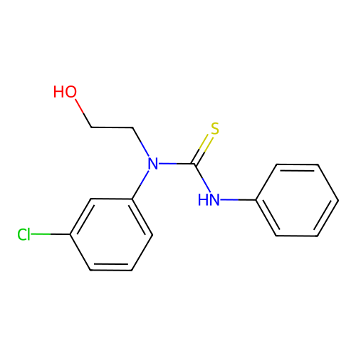1-(3-Chlorophenyl)-1-(2-hydroxyethyl)-3-phenylthiourea structure