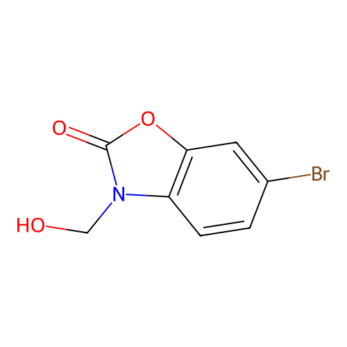 6-bromo-3-(hydroxymethyl)-1,3-benzoxazol-2(3H)-one structure