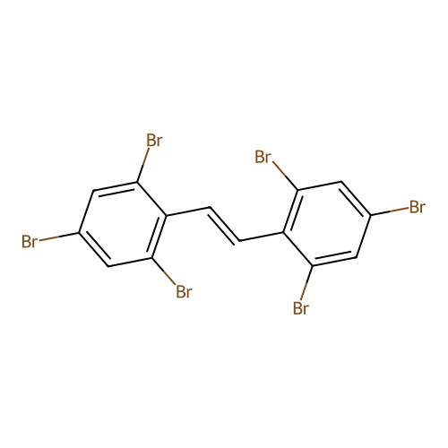 1,3,5-tribromo-2-[(E)-2-(2,4,6-tribromophenyl)ethenyl]benzene structure