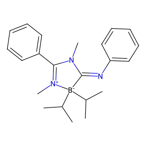 (3Z)-1,4-DIMETHYL-5-PHENYL-3-(PHENYLIMINO)-2,2-BIS(PROPAN-2-YL)-3,4-DIHYDRO-2H-1,4,2-DIAZABOROL-1-IUM-2-UIDE structure