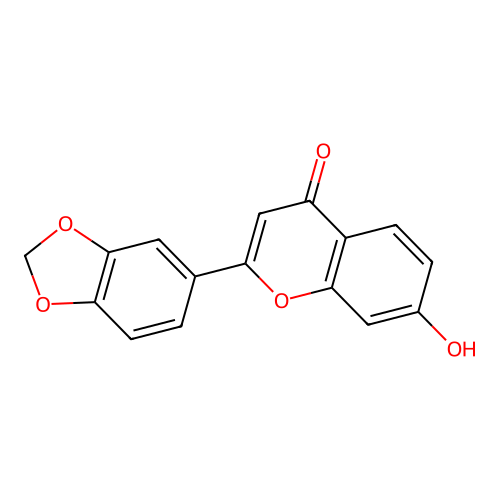 2-(1,3-Benzodioxol-5-yl)-7-hydroxychromen-4-one structure