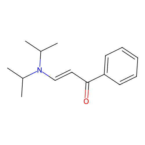 (E)-3-[di(propan-2-yl)amino]-1-phenylprop-2-en-1-one structure