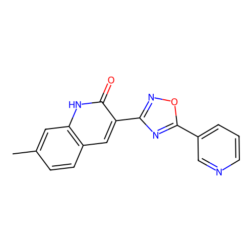 7-Methyl-3-(5-(pyridin-3-yl)-1,2,4-oxadiazol-3-yl)quinolin-2-ol structure