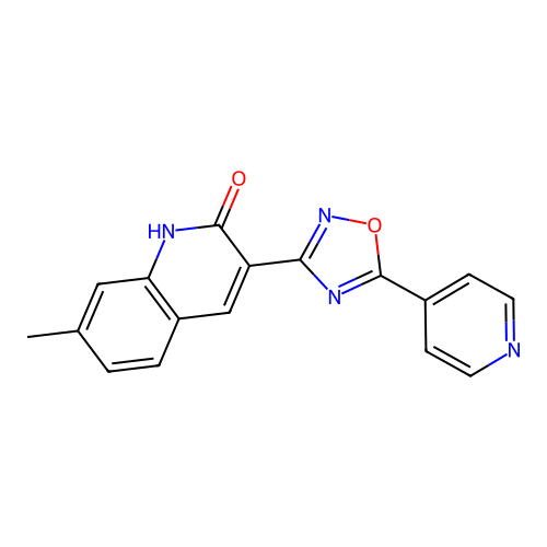 2-Quinolinol, 7-methyl-3-[5-(4-pyridinyl)-1,2,4-oxadiazol-3-yl]- structure