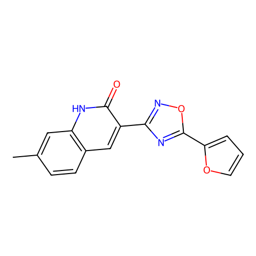 3-(5-(Furan-2-yl)-1,2,4-oxadiazol-3-yl)-7-methylquinolin-2-ol structure