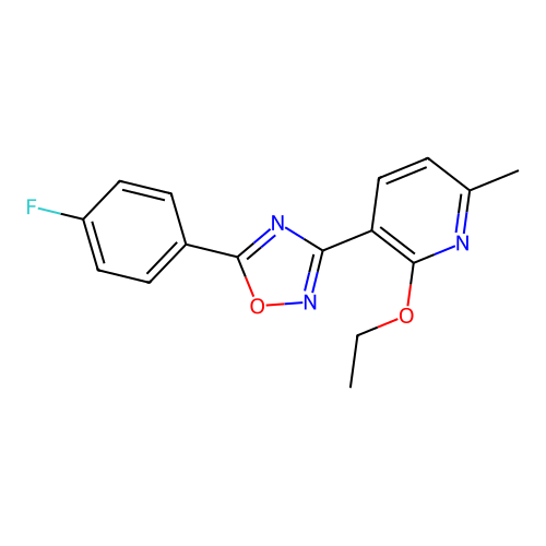 2-Ethoxy-3-[5-(4-fluorophenyl)-1,2,4-oxadiazol-3-yl]-6-methylpyridine structure