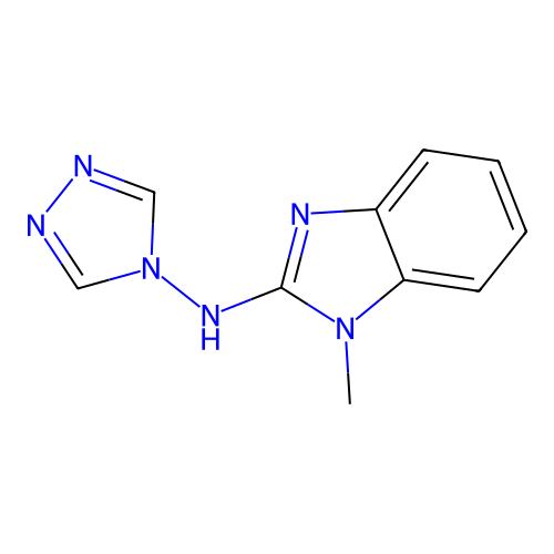 (1-Methyl-1H-benzoimidazol-2-yl)-[1,2,4]triazol-4-yl-amine structure