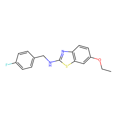 6-ethoxy-N-[(4-fluorophenyl)methyl]-1,3-benzothiazol-2-amine structure