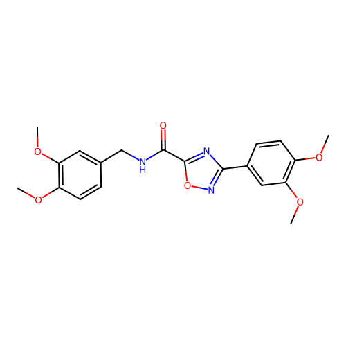 N-(3,4-dimethoxybenzyl)-3-(3,4-dimethoxyphenyl)-1,2,4-oxadiazole-5-carboxamide structure