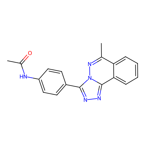 N-[4-(6-methyl[1,2,4]triazolo[3,4-a]phthalazin-3-yl)phenyl]acetamide structure