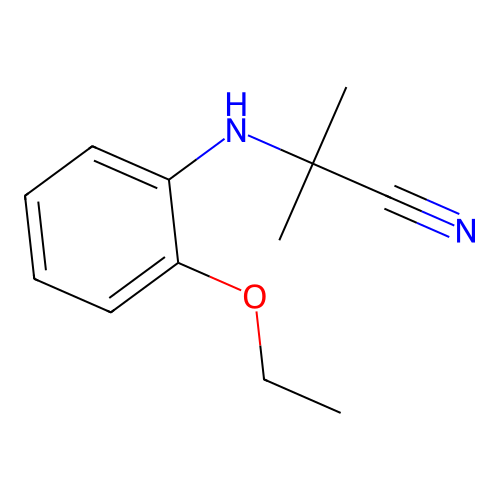 2-[(2-乙氧基苯基)氨基]-2-甲基丙腈 structure