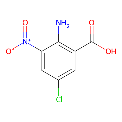 2-Amino-5-chloro-3-nitrobenzoic acid structure