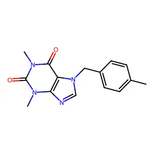 1,3-dimethyl-7-(4-methylbenzyl)-1H-purine-2,6(3H,7H)-dione structure