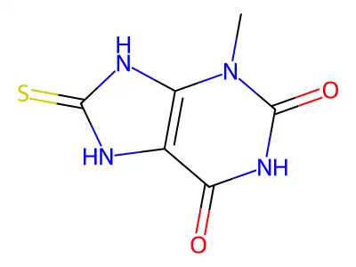 3-Methyl-8-sulfanylidene-7,9-dihydropurine-2,6-dione structure