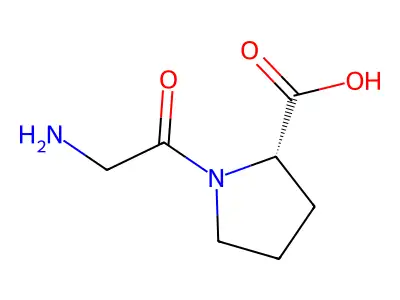 N-Glycyl-DL-proline structure